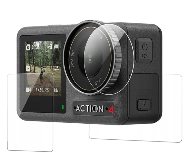 TELESIN Szkło hartowane na ekran i obiektyw do DJI Osmo Action 3/4/5 - 1510333 - zdjęcie